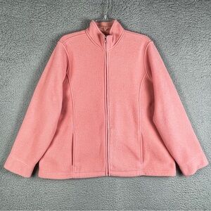 L.L. Bean Pink Fleece Jacket Size 1X